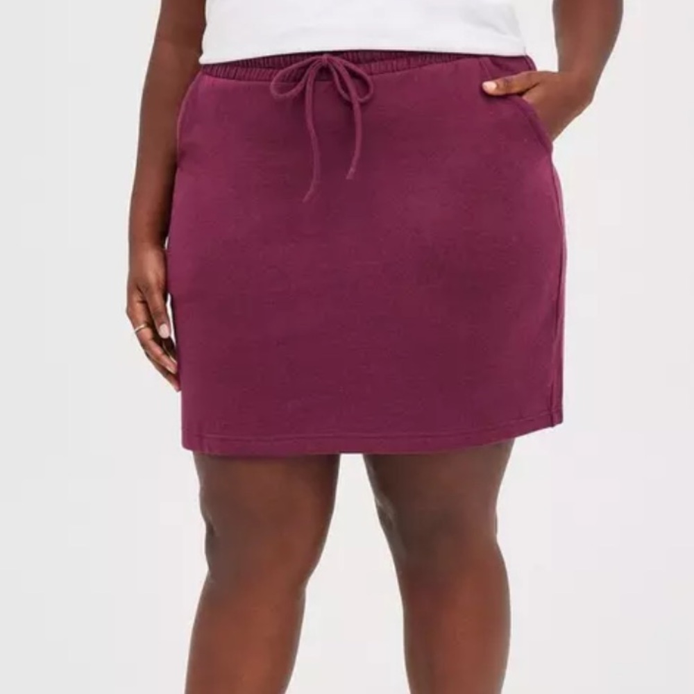 Torrid A-Line Fleece Jersey Mini Skirt- NWOT